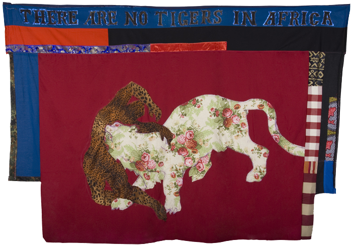 Hassan Musa - There are no tigers in Africa, 2010 - Assembled textiles - 170cm x 236cm